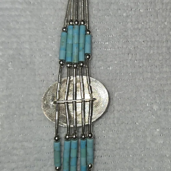 Turquoise and Silver Women's Bracelet - Picture 3 of 6